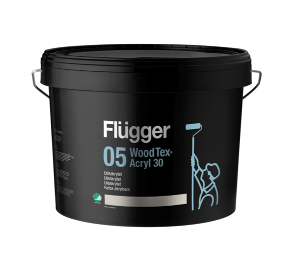 Краска Flugger 05 Wood Tex Acrylic Paint (Akrylmaling, Flugger 100 Aqua)